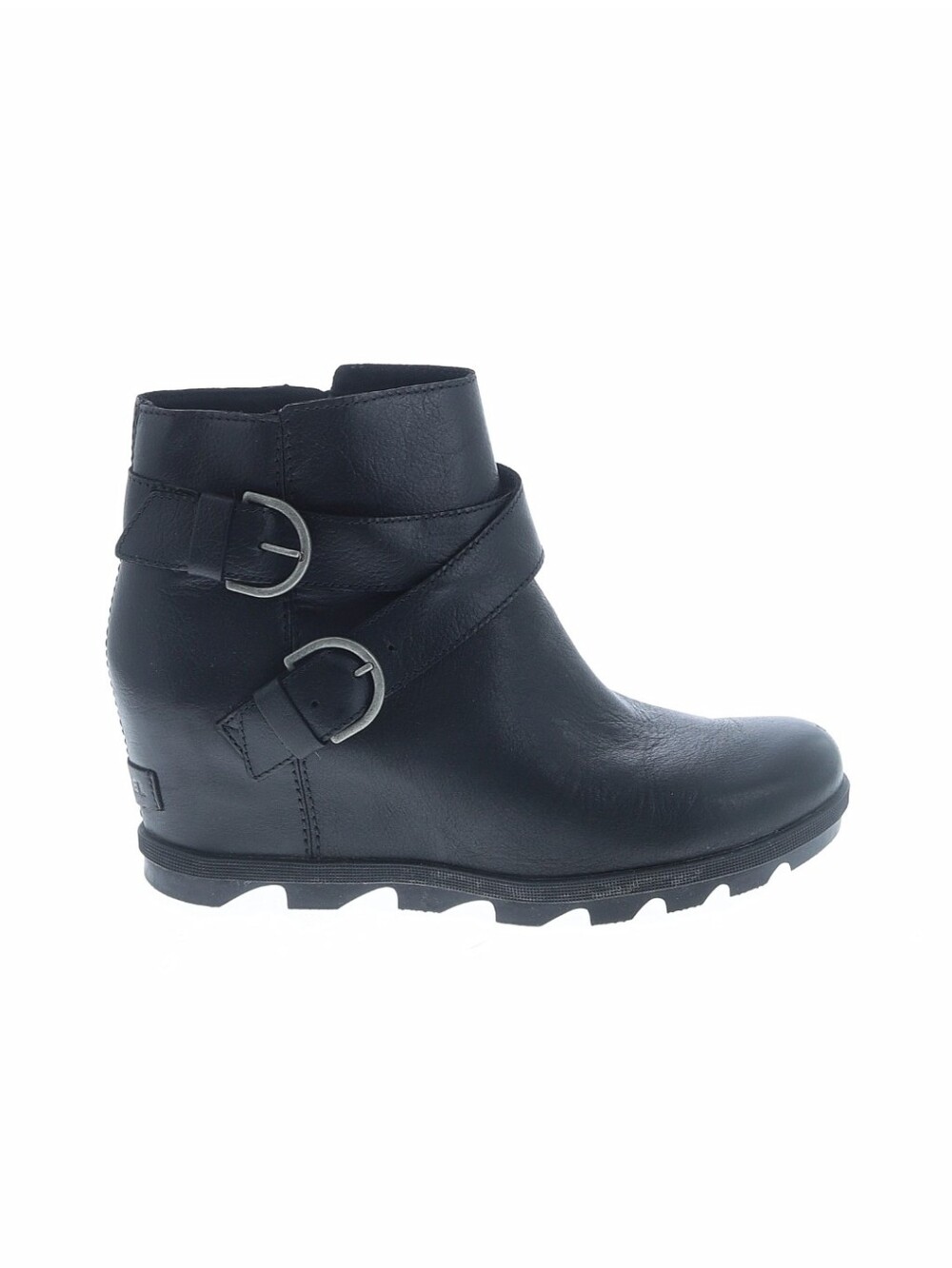 NWOT SOREL Joan of Arctic Wedge II Buckle Boots Black Leather 11